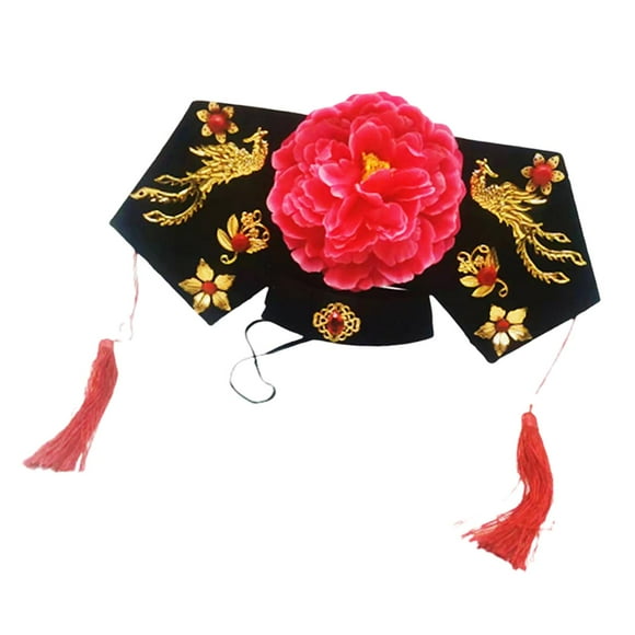 Diademas chinas con aro para el pelo Qing, diademas decorativas de princesa con borlas de flores chinas para actuaciones de bodas Fernando Diadema china