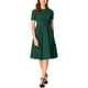 thumbnail image 2 of INSPIRE CHIC Vestido Midi Vintage de los años 1950 con Cuello Redondo y Manga Corta XL Verde Oscuro, 2 of 8