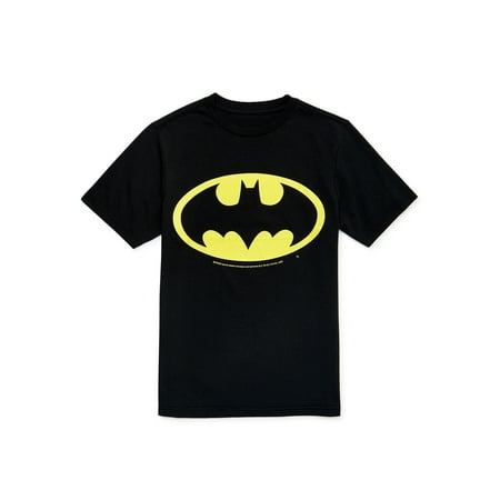 Batman Boys Logo T-Shirt with Short Sleeves, Sizes 4-18