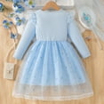 thumbnail image 7 of Girls' Dresses Size 10-12 Fashion Embroidery Long Sleeve A Line Dress Cute Crewneck Princess Dresses Size 3-10, 7 of 7