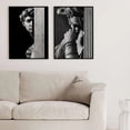 thumbnail image 3 of Cartel de la pared de la pintura de la escultura sin marco Cartel de la pared Detachable Presents Decoración de la casa Imágenes para la sala de estar Paquete de dormitorio de 2 seitruly HA010845-00, 3 of 7