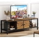 thumbnail image 1 of Estilo rural-style 65-pulgada mesa de TV con almacenamiento para dormitorio, suitable para tvs up to 75 pulgadas, rustic brown de madera TV consola con abiertos estantes para sala de estar, 1 of 7