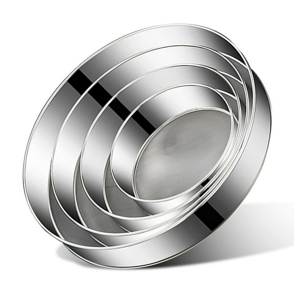 60 Mesh Flour Sifter Set – 4 Pieces, Stainless Steel Fine Mesh Strainers (6 In to 12 In), Perfect for Sifting Flour for Cakes, Pastries & Muffins, Shipped from Local Warehouse