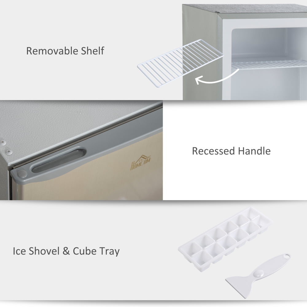 1.1 Cu.Ft Compact Upright Freezer, Mini Freezer with Adjustable Thermostat, Removable Shelf & Reversible Door for Dorm, Apartment, RV