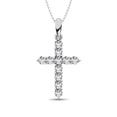 thumbnail image 2 of 10K White Gold 1/5 Ct.Tw.Diamond Cross Pendant, 2 of 2