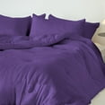 thumbnail image 4 of DNG Creations Purple Colour 3 Piece Point Botton Comforter Solid All-Season 550 GSM 100% Egyptian Cotton, 800 Threads Count - Twin/Twin XL - Size, 4 of 7