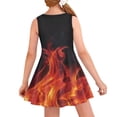thumbnail image 2 of Renewold Kids Fire Print Party Tank Dresses Size 13-14 Years Lightweight Princess Dress Up Clothes for Little Girls Soft Summer Knee Length Skater Dress for Teens, 2 of 6