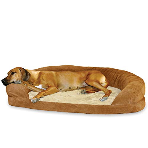 K&H PET PRODUCTS Ortho Bolster Sleeper Orthopedic Dog Bed X-Large Brown