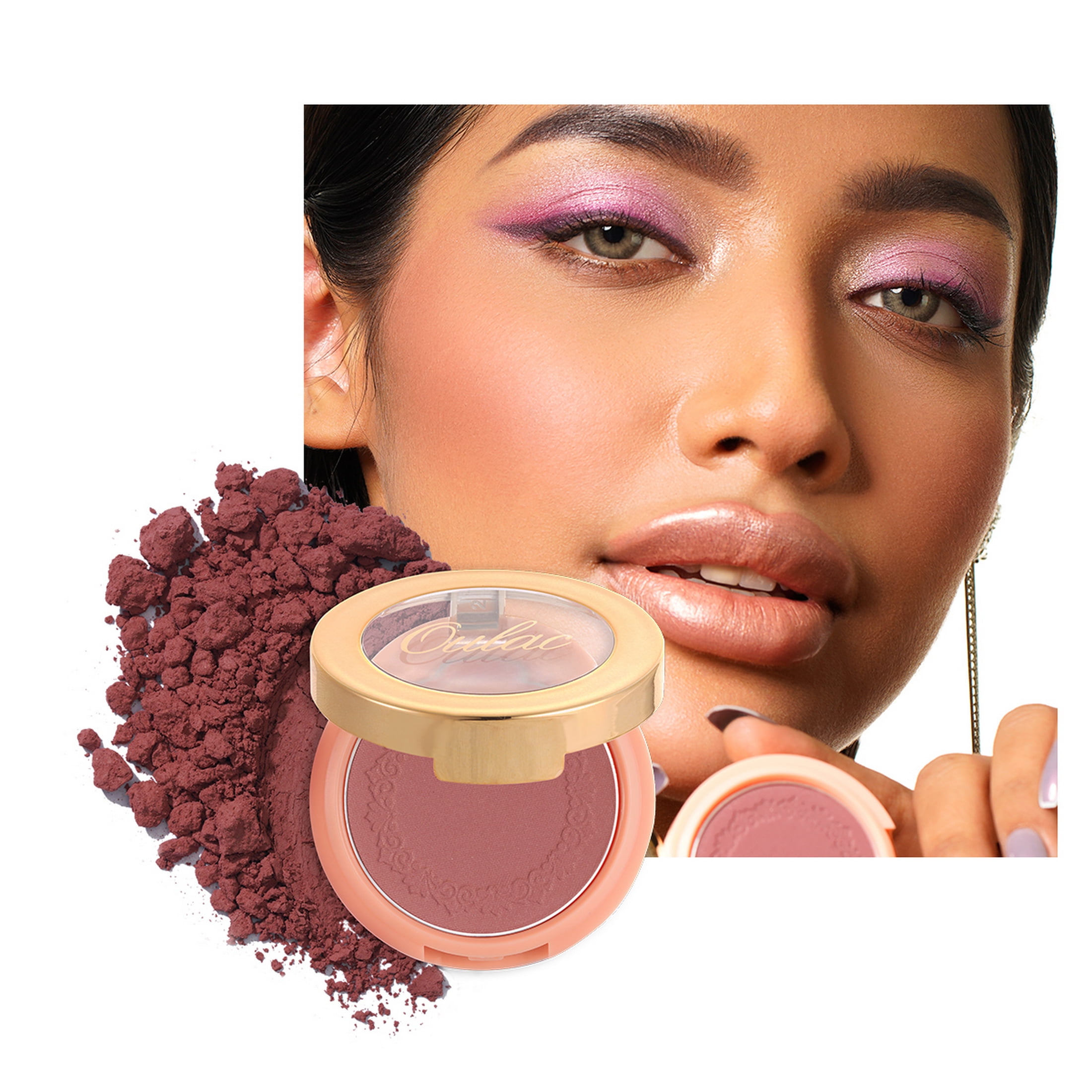  Oulac Baby Pink Blush Makeup, Highly Pigmented Cream Blush, Natural Matte Glow, Shape & Highlight Face, Cruelty-Free Vegan Blush