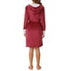 thumbnail image 3 of Bañador con capucha de felpa para mujer Inspire Chic, bata larga de spa 3XL roja, 3 of 6