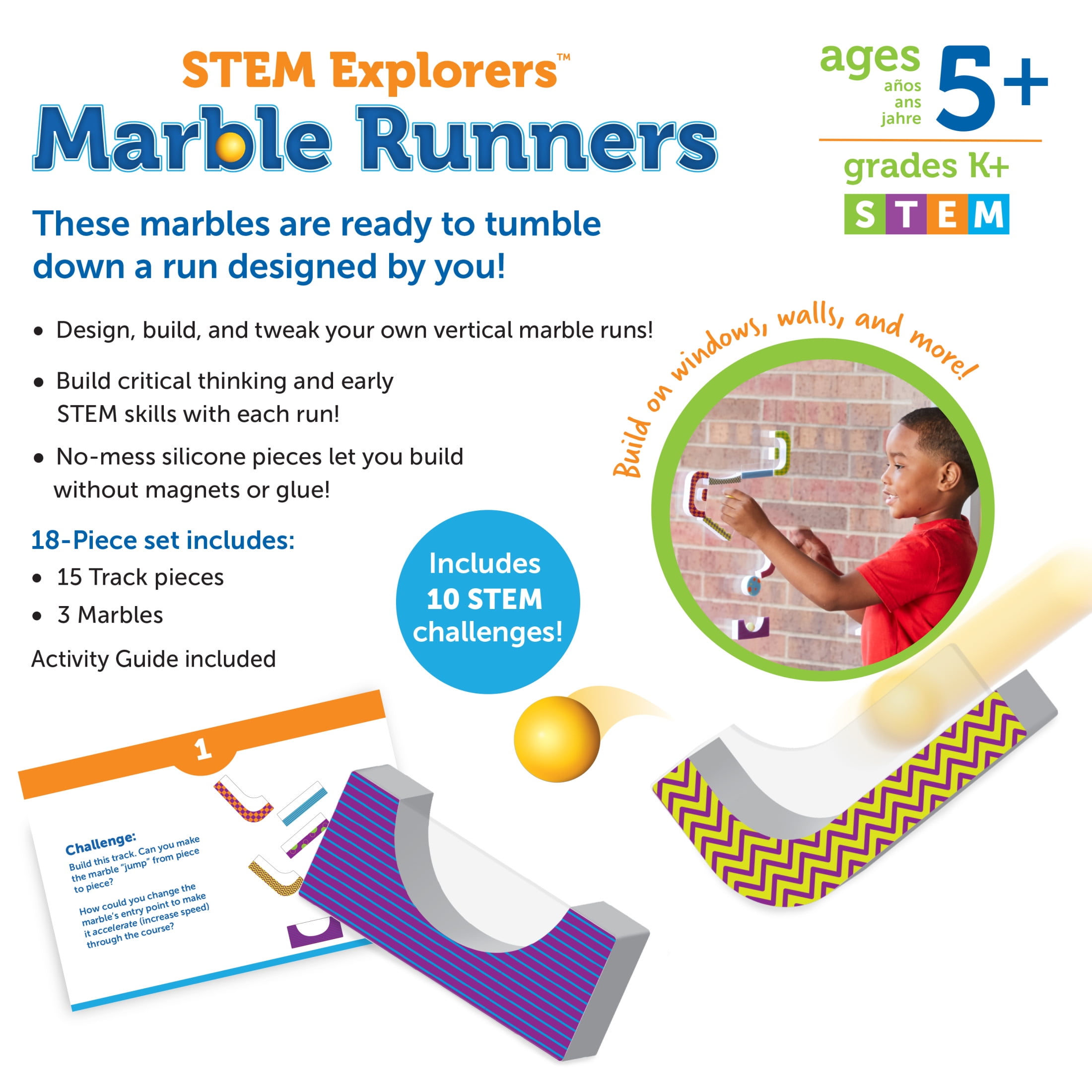 Learning Resources STEM Explorers Marble Runners  Elementary Level Educational Building Set Ages 5 and up