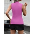 thumbnail image 7 of Zeagoo Womens Sleeveless Mock Turtleneck Tank Tops Slim Fit Stretch Ribbed Tops Casual Basic Layering Shirts, 7 of 7