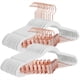 thumbnail image 1 of SONGMICS Paquete de 24 Perchas de Terciopelo para Pantalones Perchas de 16,7 Pulgadas de Largo con Clips Móviles de Color Oro Rosa Resistentes Antideslizantes Ahorro de Espacio para Pantalones Faldas, 1 of 7