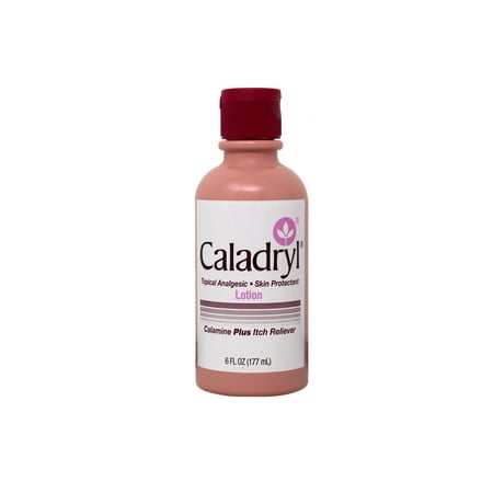 Caladryl Calamine Plus Itch Reliever Topical Analgesic Skin Lotion 6 Fl Oz