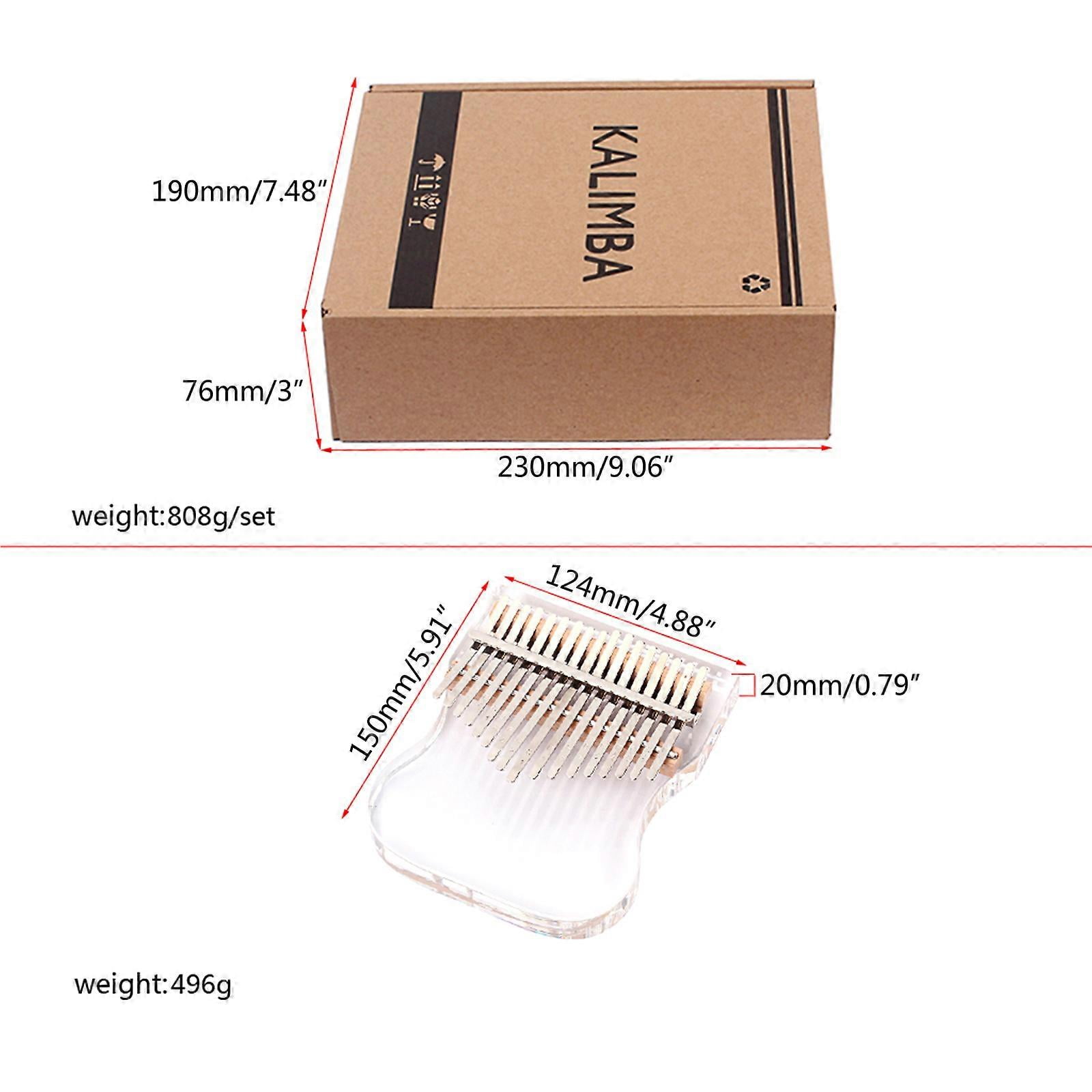 Cloud Shape  Professional 17 Keys Thumb Piano Transparent Acrylic Finger Piano Gift For Adult Kids Beginners