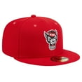 thumbnail image 3 of Men's New Era Red NC State Wolfpack 59FIFTY Fitted Hat, 3 of 6