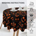 thumbnail image 6 of XMXT Waterproof Table Cloth, Halloween Ghost Faces Pattern Polyester Round Tablecloth for Dining Party Decor, 60 inches, 6 of 8