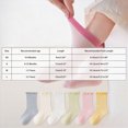 thumbnail image 4 of Baby Toddler Socks Cotton Crew Socks For Boys Girls Color-blocked Socks Infants First Walking Socks 0-12 Months 1T 2T 3T 4T 5T Kids, 4 of 7