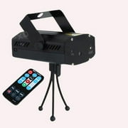 Lightahead® LED Projector Strobe Flash Holographic Disco party Light Mini Portable Voice-activated with tripod Remote Control 6 Patterns