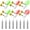 Green / Red + Bell, variant on 6 count Fishing Glow Sticks,Night Fishing Rod, LED Fishing Pole Luminous Rod, Green Fishing Light with 8 count CR425