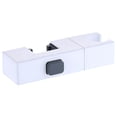 thumbnail image 2 of Shower Head Holder for Square Shower Tubes, Plastic Rotatable Adjustable Bracket with Sliding Sleeve - Rectangular Pipe Design for Height Adjustment, Fits 30x18 mm Square Tubes (White,1 Pcs), 2 of 9