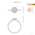 thumbnail image 4 of ANGARA Natural Composite Diamond Halo Ring with Milgrain in 14K White Gold for Women (Size-3mm| Color-G| Clarity-VS2) | April Birthstone, Anniversary, Jewelry Gift for Women | Natural Diamond Ring, 4 of 9