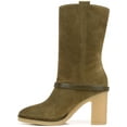 thumbnail image 2 of Franco Sarto Women's L-Paxton Mid Calf Heeled Gum Sole Boots Cypress Green Suede 9M, 2 of 3