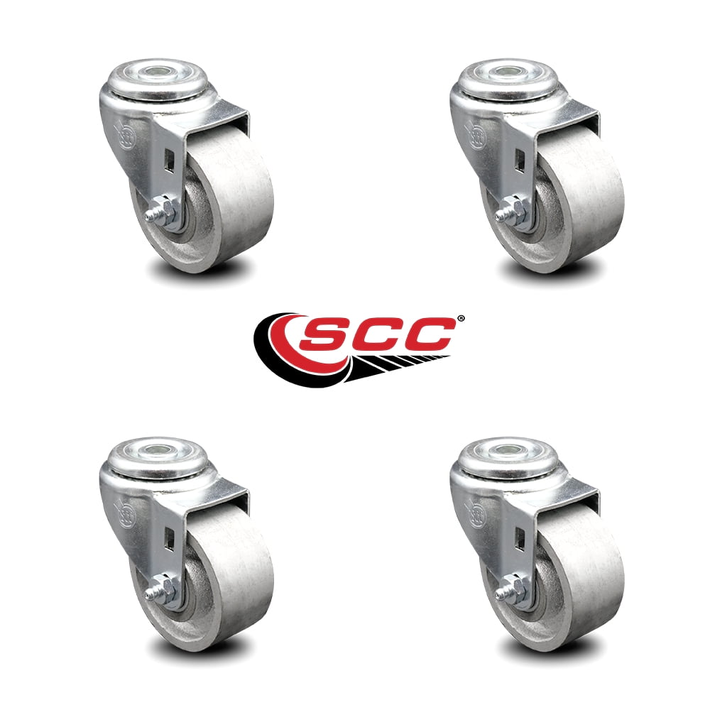 3 Inch Semi Steel Wheel Swivel Bolt Hole Caster Set Service Caster Brand
