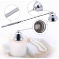 thumbnail image 4 of El juego de accesorios para velas incluye apagavelas, mecha, tijeras, extractor de mecha, accesorios para velas para el hogar, boda, fiesta (plata) JFHHH pequeña, 4 of 5