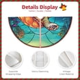 thumbnail image 3 of Sikiie Sea Turtle in Coral Nativity Christmas Tree Skirt, Jesus Christian Winter Holiday Tree Mat Decoration(30-48IN)48", 3 of 6