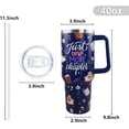 thumbnail image 4 of Book Lover Tumbler - Gifts for Book lovers, Readers, Bookworms on Birthday and Christmas, 40 oz Tumbler with Handle and Straw and Leak Proof Lid, Reusable Stainless Steel Books Lover Mug, 4 of 7