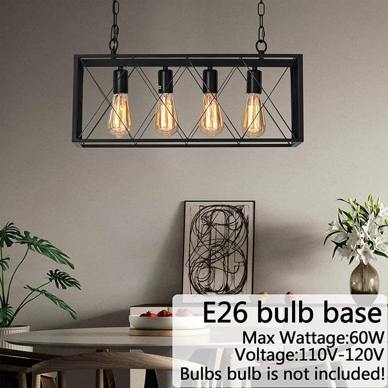 Lighting 3 Light Industrial Kitchen Island Lighting Pendant Light Fixture for Kitchen Island Living Room