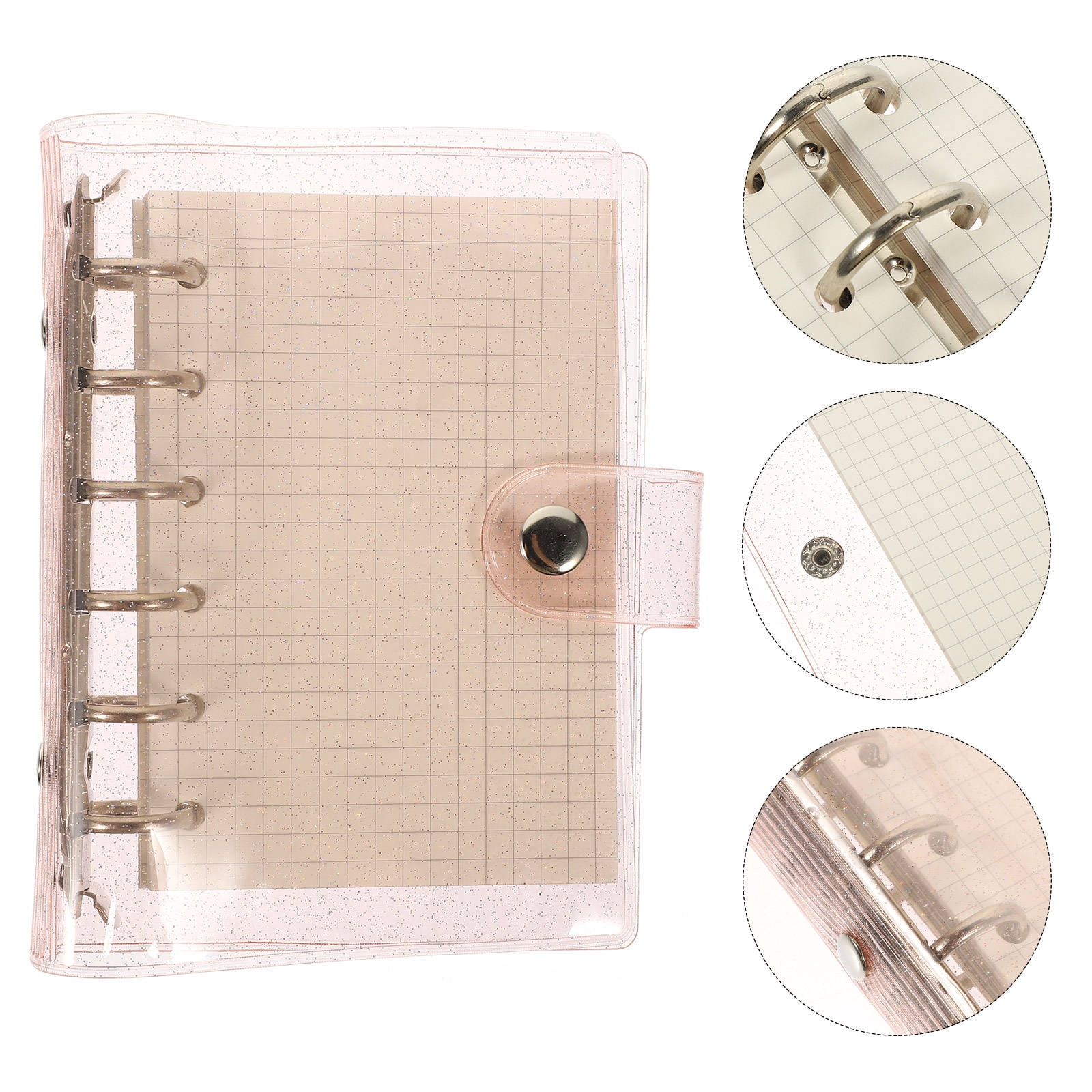 IFANLANDOR 1Set Pink Rectangular Thin Binders for Study 5.7X4.7in
