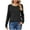 Black, variant on Lenpel Women's Long Sleeve Shirts Soft Casual Crew Neck Ribbed Knit Pullover Tops Fall Lightweight Sweaters