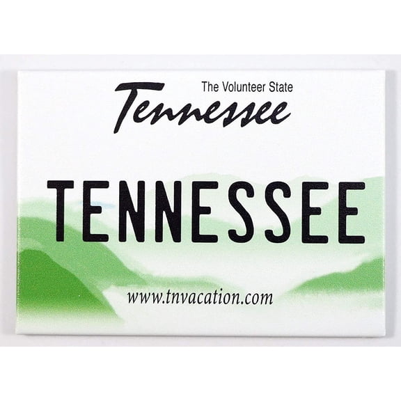Tennessee License Plate Fridge collector's Souvenir Magnet 2.5" x 3.5"