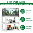thumbnail image 6 of Tcbosik Heavy Duty Metal Storage Rack, 45-50 Gallon Fish Tank Stand, Aquarium Stand Table with Adjustable Shelves, Metal Breeder Turtle Terrarium Stand Rack for Home Office, White (Tank Not Included), 6 of 8