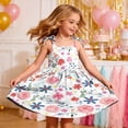 thumbnail image 2 of NAISIBABY Girls Floral Dress, Sleeveless Summer Casual Soft Flowy Kids Cute Swing Sundress Multicolor Size 12, 2 of 9