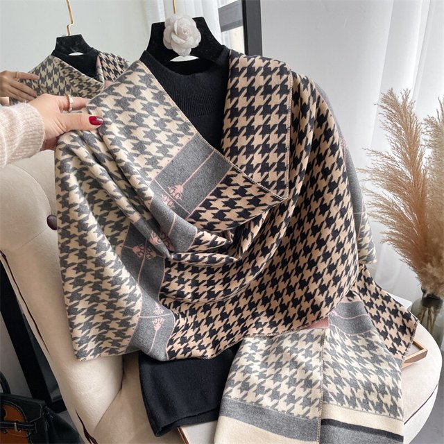 Bufanda de cachemir para mujer, chal grueso de diseño de lujo, manta, Foulard, Poncho de viaje, estolas, invierno, 2022 Fivean unisex