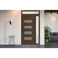 Front Exterior Prehung MetalPlastic Door Frosted Glass Manux 8113