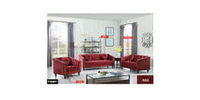 Pon Living 3 Piece Modern Velvet Upholstered Living Room Set with 3-Seater Sofa,Loveseat and Chair
