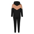thumbnail image 3 of Wiyuqeen 2 Piece Sweatsuits for Women Hoodie Sweatshirts with Kangaroo Pocket and Jogger Sets Loose Fit Activewear Sets Ladies Color Block Lounge Sets, 3 of 5
