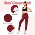 thumbnail image 4 of Women's Soft Joggers Athletic Warm Lounge Pants Ideal for Running Yoga Workout Sweatpants with Pockets Drawstrings, 4 of 7