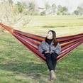 thumbnail image 5 of NewOutdoor Indoor Canvas Single Hammock Outdoor Camping Indoor Childrens Swing Thickened Striped HammockMulti Functional Hammock, 5 of 9