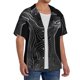 thumbnail image 2 of Balery Geometric Lines Dog Art Camisa Casual de Manga Corta con Botones para Hombre, Texturizada, Estilo Cubano, para Playa, Verano-4X-Large, 2 of 5