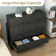thumbnail image 4 of Holliwill 8 Drawer Dresser for Bedroom, Fluted Double Dresser Chest of Drawers for Living Room, Hallway, Black, 4 of 10