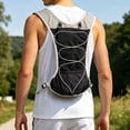 thumbnail image 6 of Fgnfyis Womens Backpack Multifunctional Outdoor Running Pack Lightweight Vest Breathable Mesh Reflective Secure Storage Men Hiking Backpack Men Black, 6 of 7