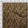 thumbnail image 3 of oneOone Silk Tabby Brown Fabric Skull Fabric For Sewing Printed Craft Fabric By The Yard 42 Inch Wide-aB, 3 of 5