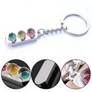 KERISTE Cute Mini Traffic Light Car Key Ring Chain 3D Keyfob Keychain Keyring Gift