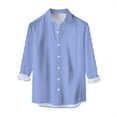 thumbnail image 3 of Mens Button Down Shirts Free 4-Way Stretch Print Business Casual Shirt, 3 of 4