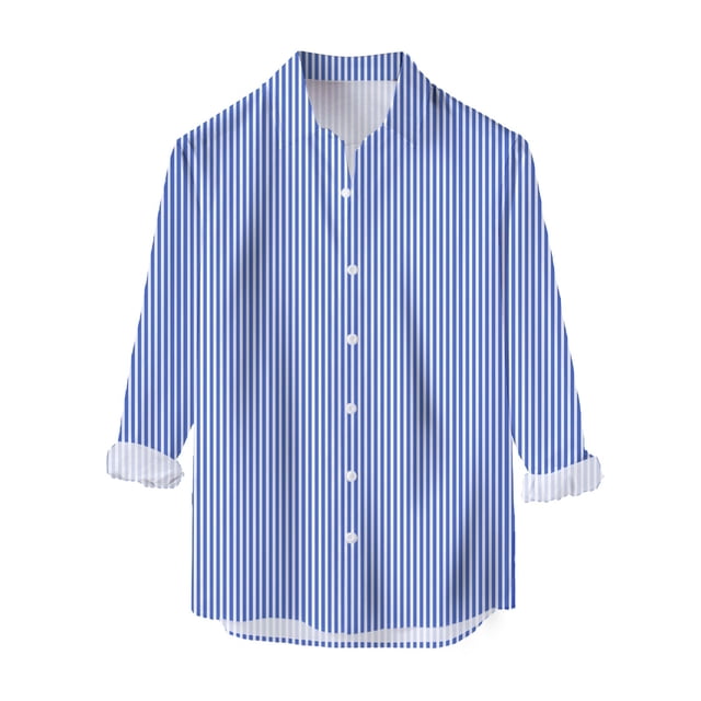 Cathalem Chemise en Lin pour Hommes Texturée Sans Plis Non Rentrée, Bleu TTG